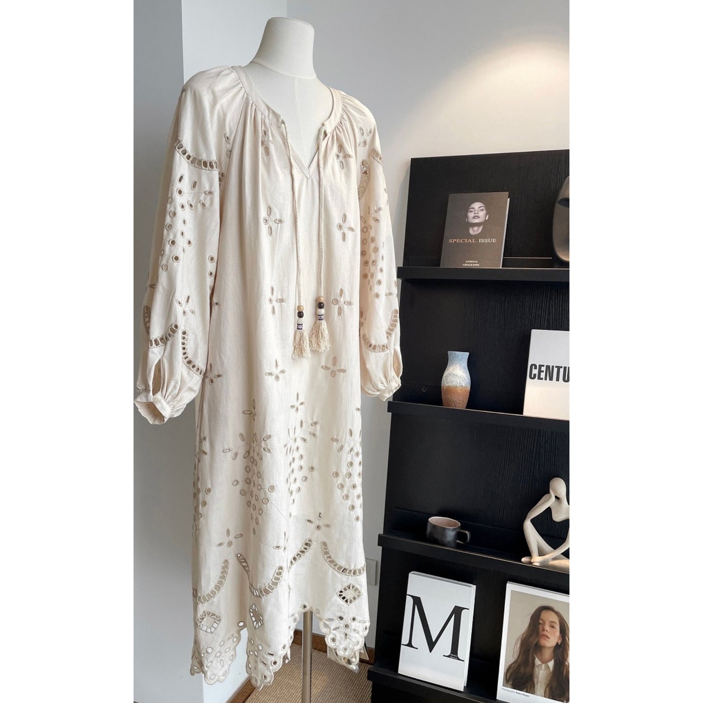 Retro Ethnic Travel Holiday Embroidered Long Dress