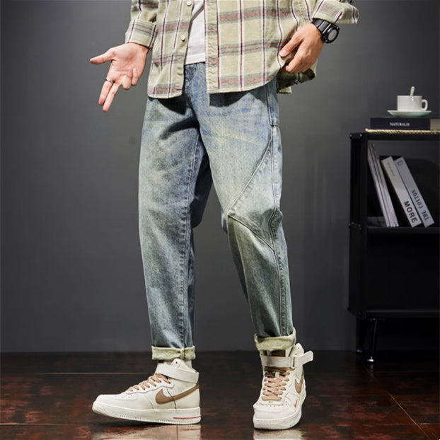Loose Straight Tube Haren Workwear Nine Quarter Jeans