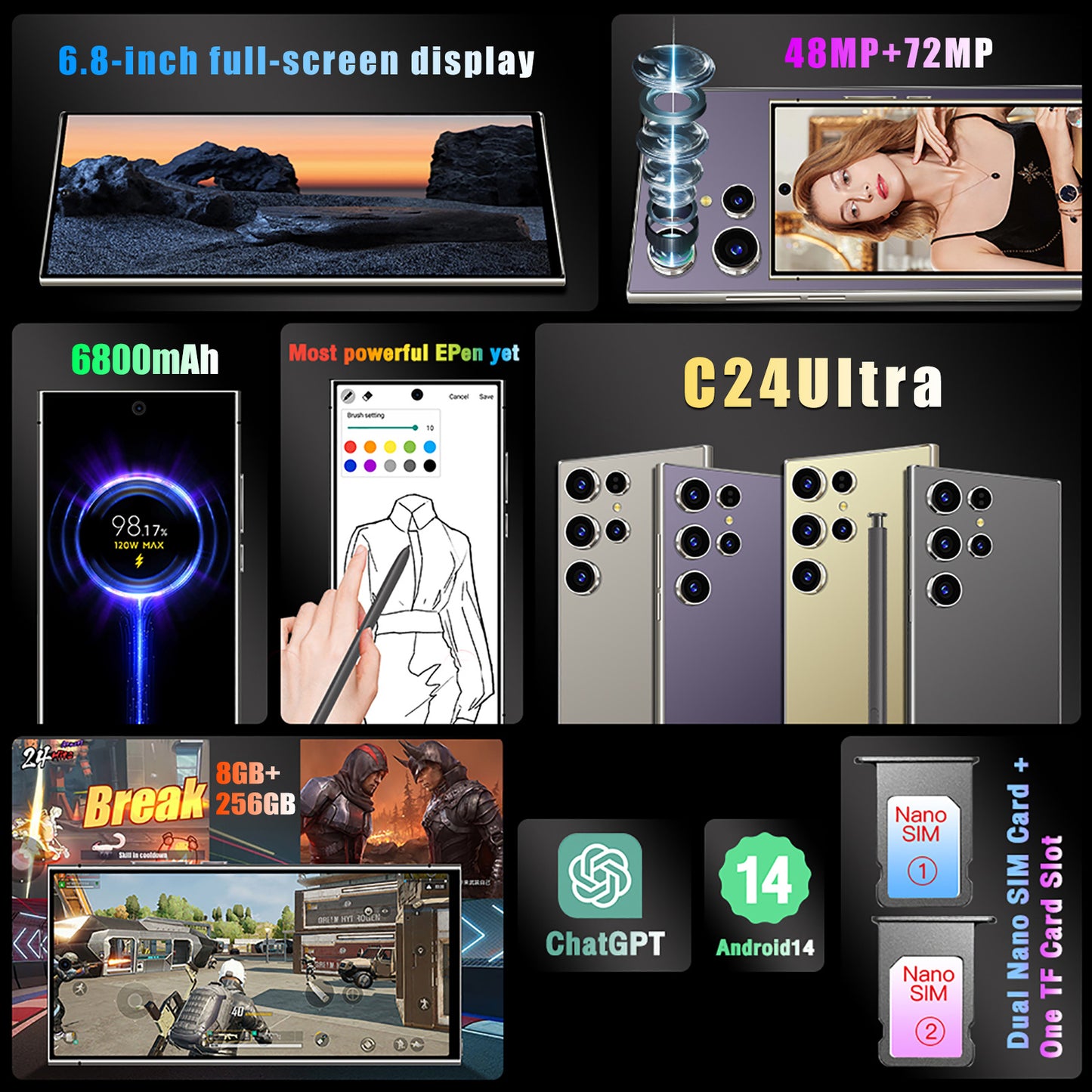 S24 Ultra Cell Phones 5G