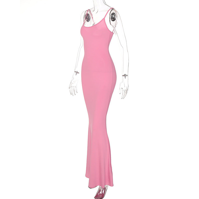Spaghetti Strap Long Dress Women