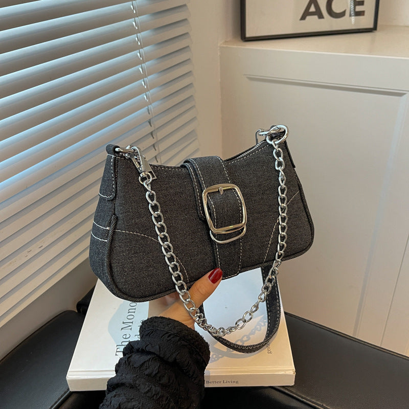 Chains Handbag Crossbody Bags Small Square Armpit Bag
