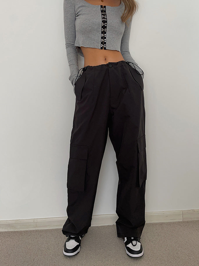 Retro Street High Street Three-dimensional Trousers With Sense
