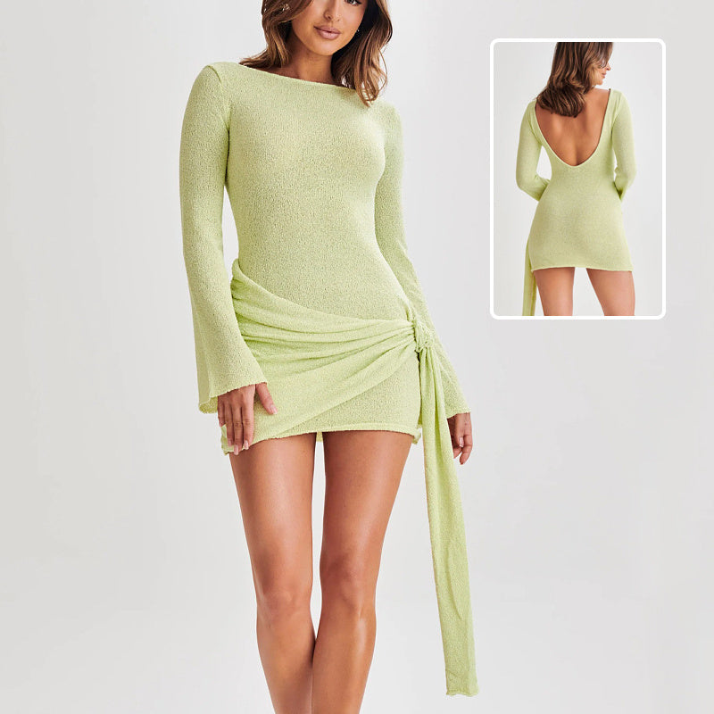 Slim Long-sleeved Dress Y2K
