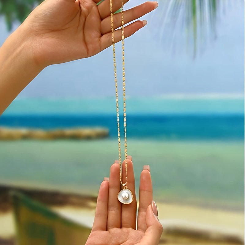 Baroque Pearl Pendant Necklace For Women Pearl Gold Pendant Necklace For Women Vintage Pearl Jewelry