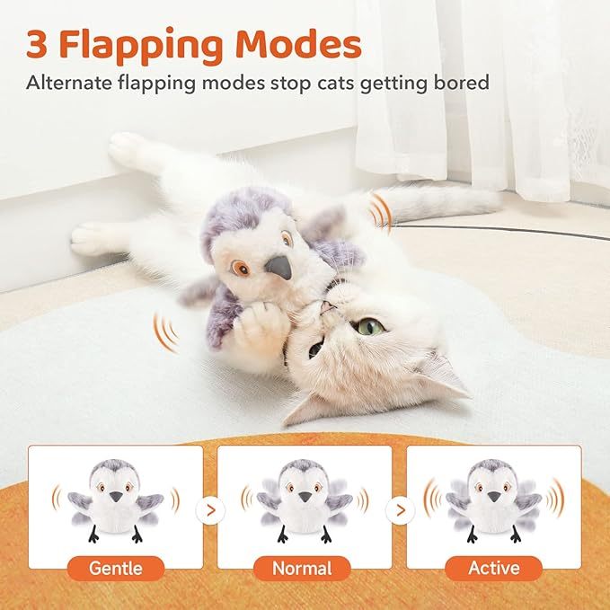 Cat Toys Flapping Bird No Flying