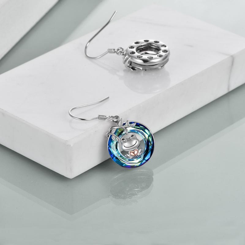 Earrings with Crystal for Women Sterling Silver