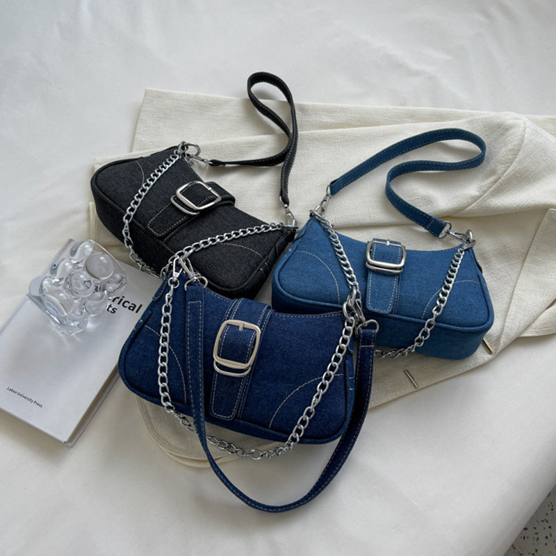 Chains Handbag Crossbody Bags Small Square Armpit Bag