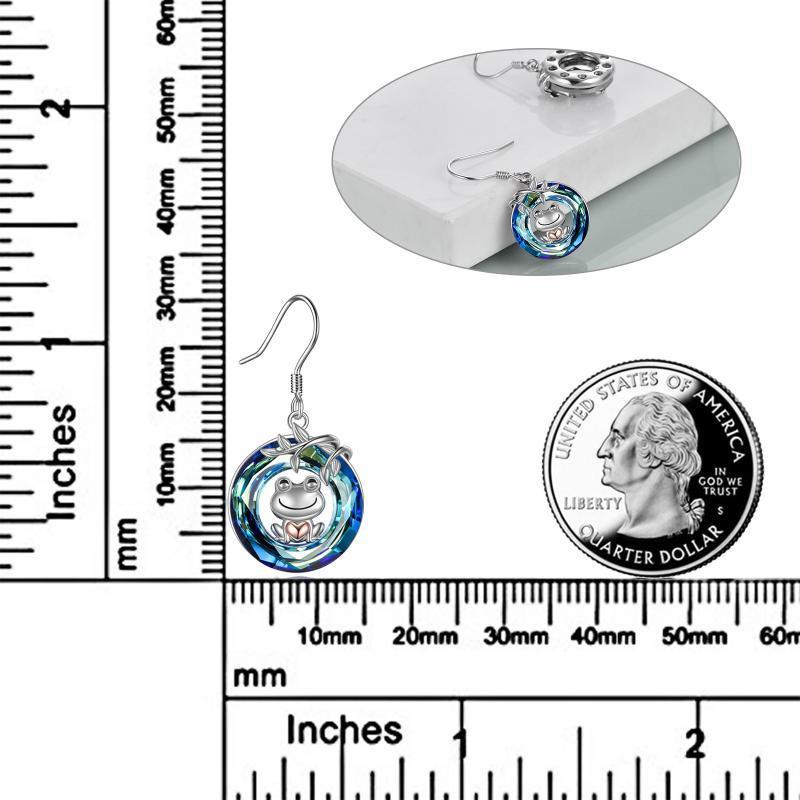 Earrings with Crystal for Women Sterling Silver