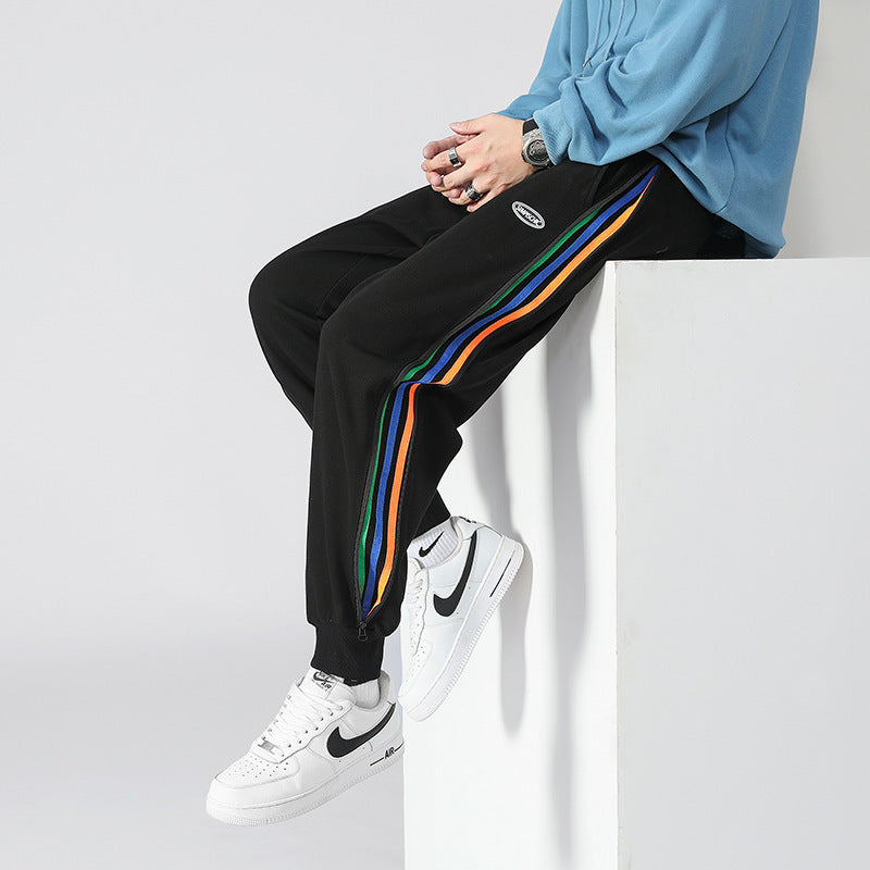 Contrast Color Loose Tappered Student Versatile
