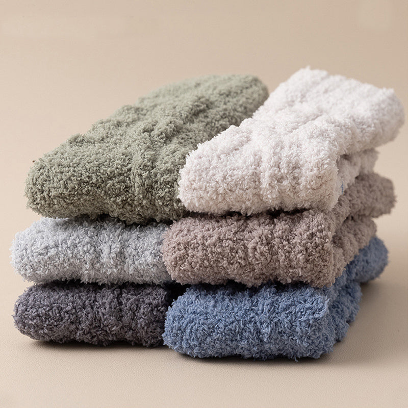 Warm Fuzzy Coral Fleece Socks