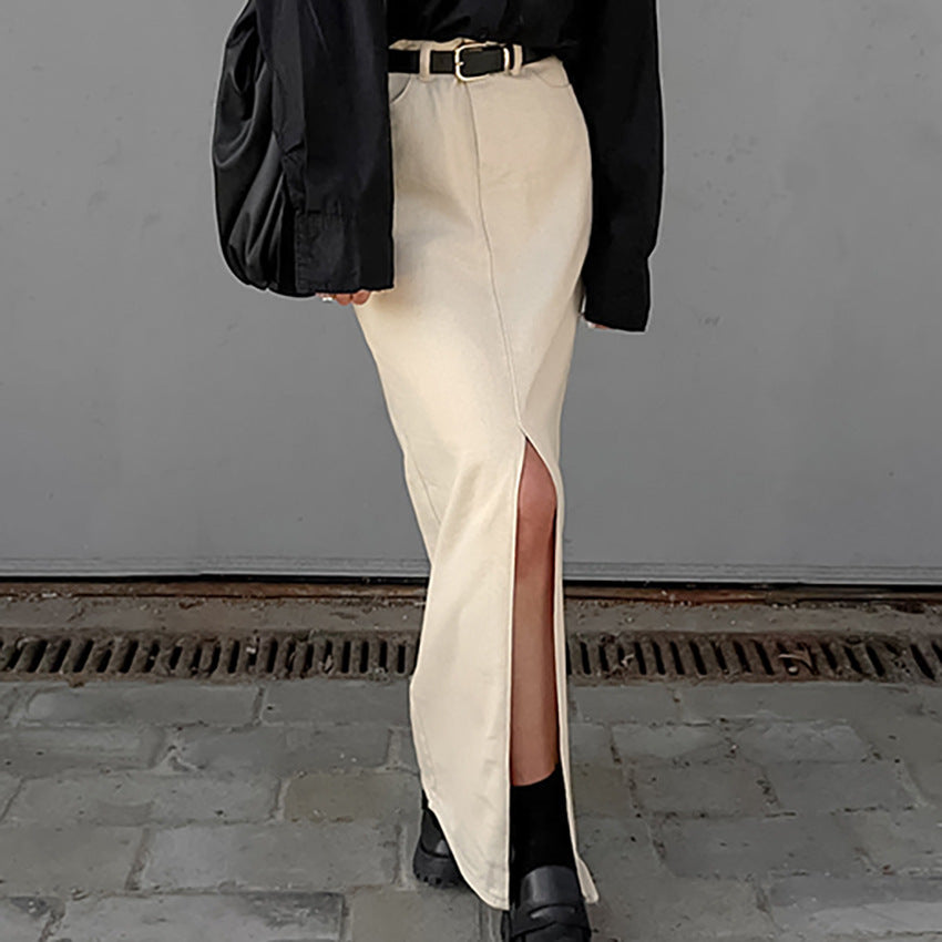 Slim-fitting Simple Versatile Skirt
