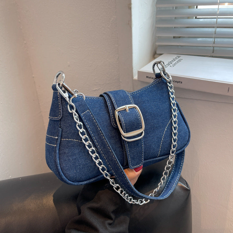 Chains Handbag Crossbody Bags Small Square Armpit Bag