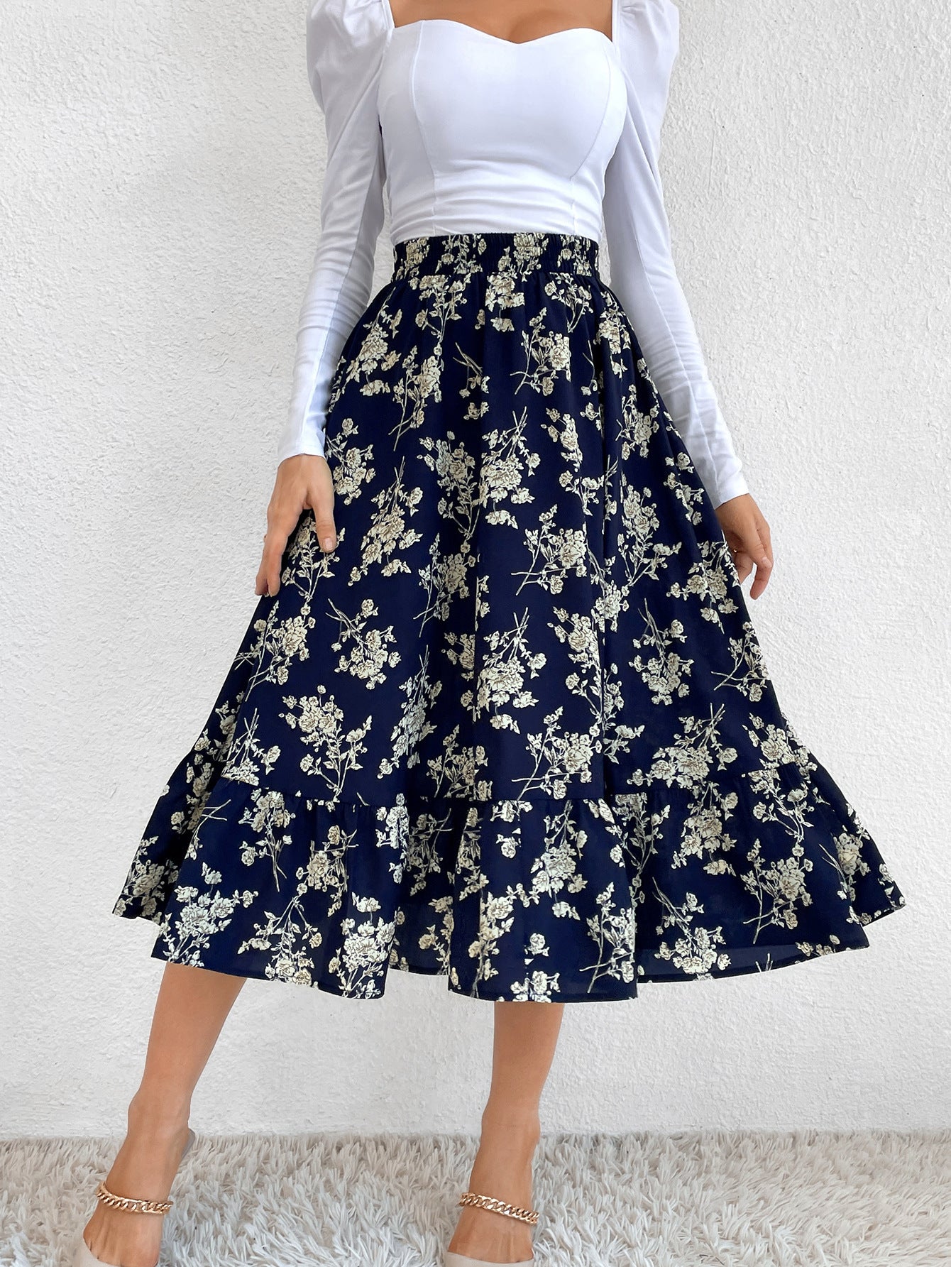 Casual Leopard Print Simple Slim Skirt