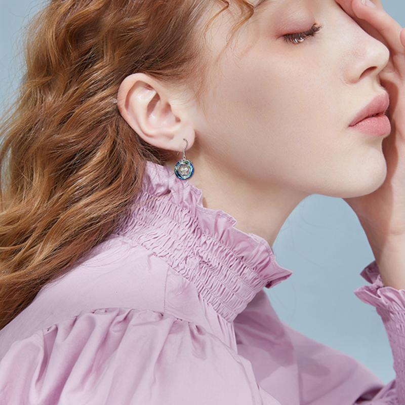 Earrings with Crystal for Women Sterling Silver