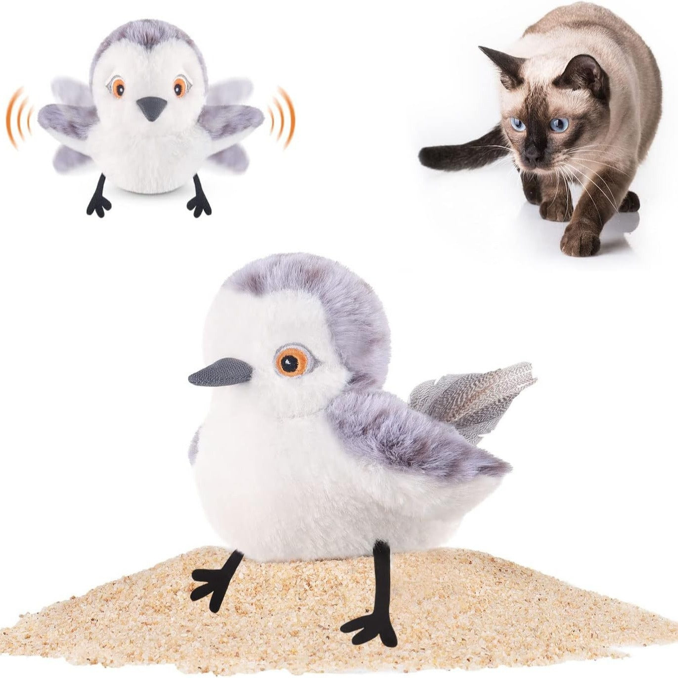 Cat Toys Flapping Bird No Flying