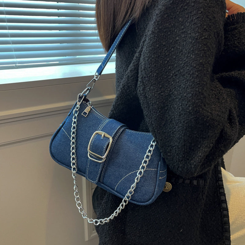 Chains Handbag Crossbody Bags Small Square Armpit Bag