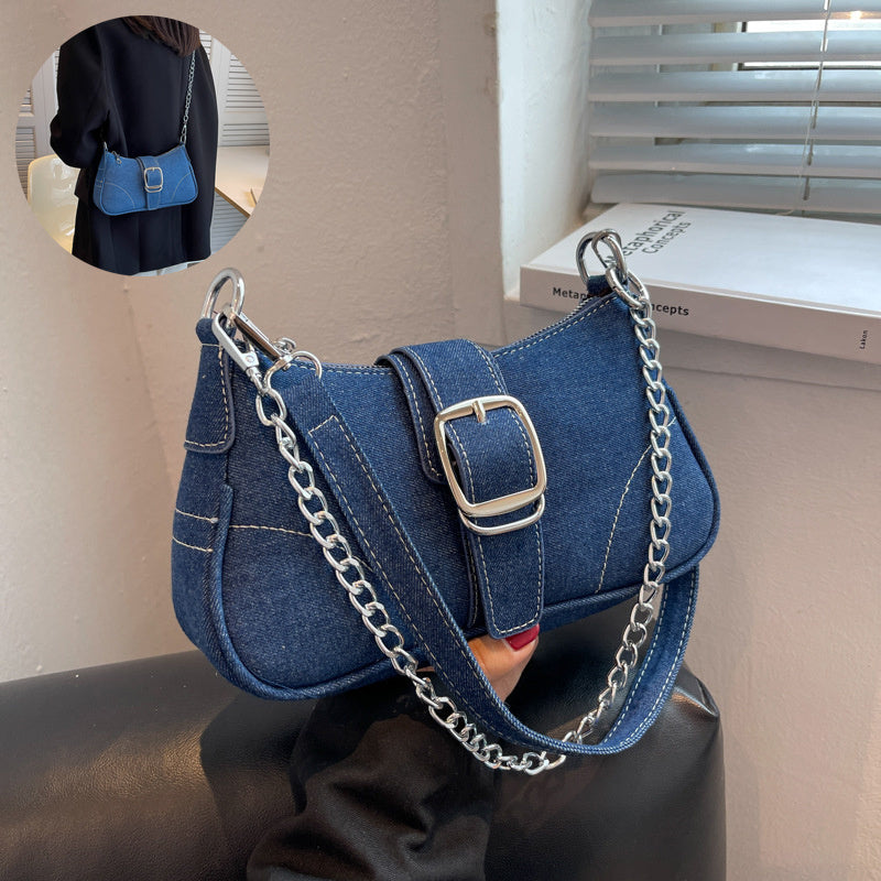 Chains Handbag Crossbody Bags Small Square Armpit Bag