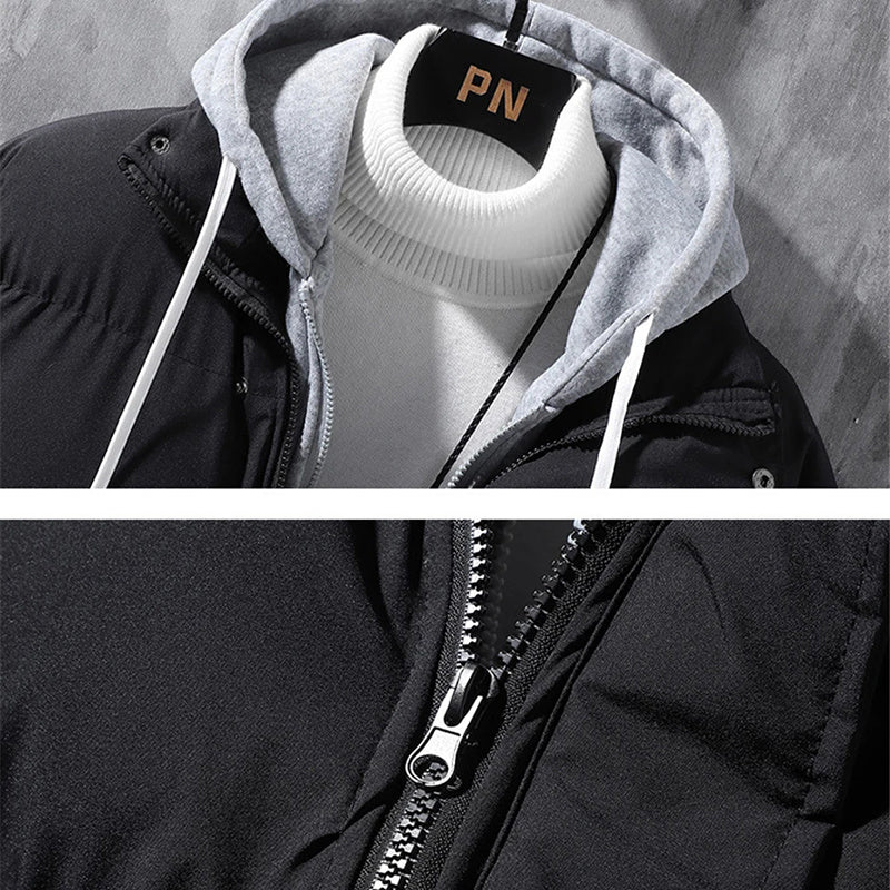 Hooded Jacket Men Winter Windproof