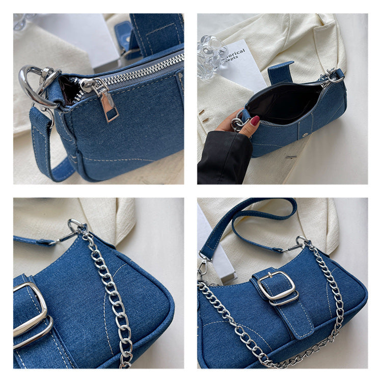 Chains Handbag Crossbody Bags Small Square Armpit Bag