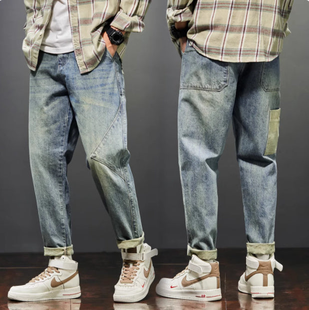 Loose Straight Tube Haren Workwear Nine Quarter Jeans