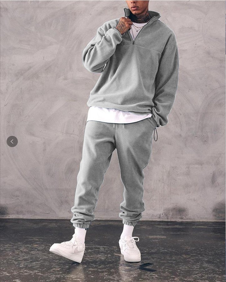 Casual Stand Collar Thickened Long-sleeved T-shirt