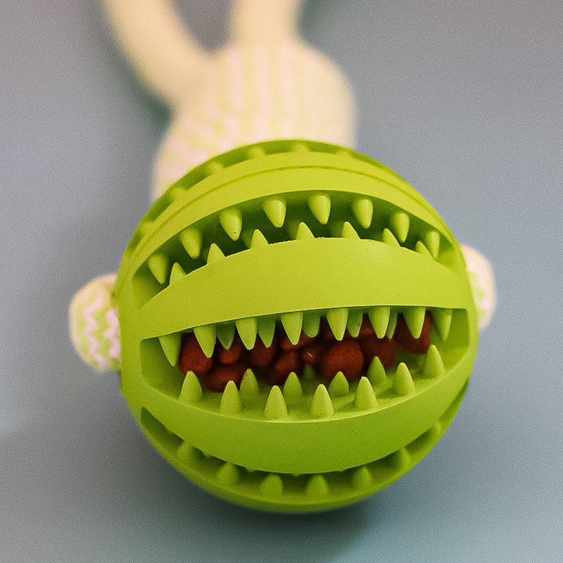 Dog Toys Treat Balls Interactive Hemp Rope Rubber Leaking Balls