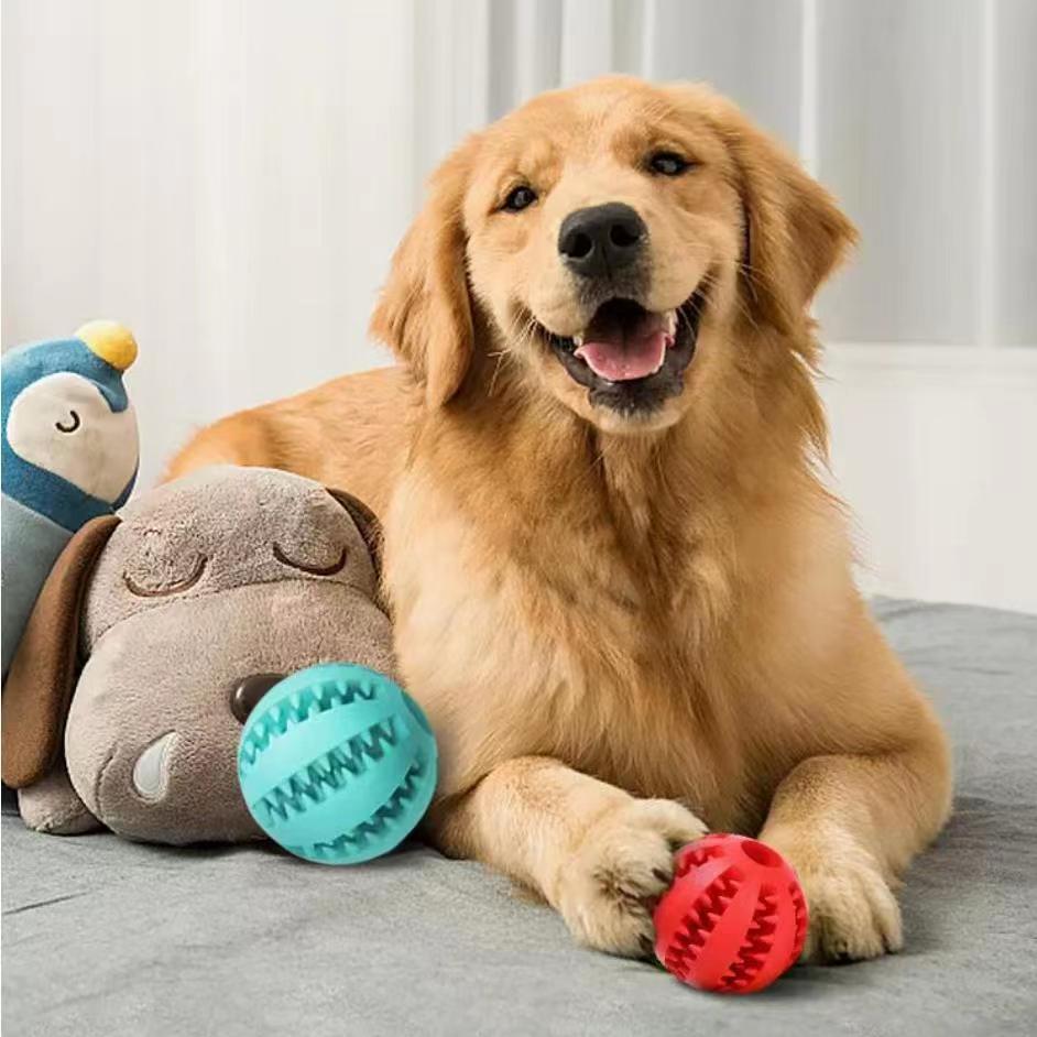 Dog Toys Treat Balls Interactive Hemp Rope Rubber Leaking Balls