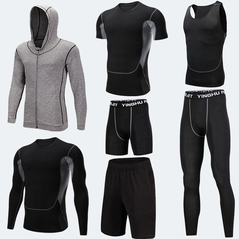 Running Workout Clothes Men 7pcs Compression