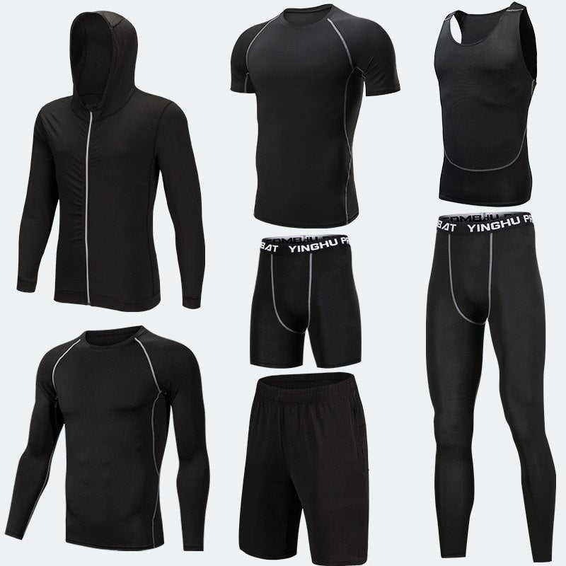 Running Workout Clothes Men 7pcs Compression