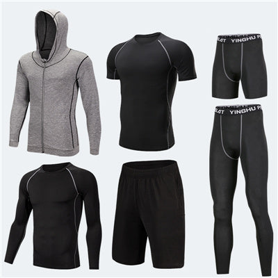 Running Workout Clothes Men 7pcs Compression