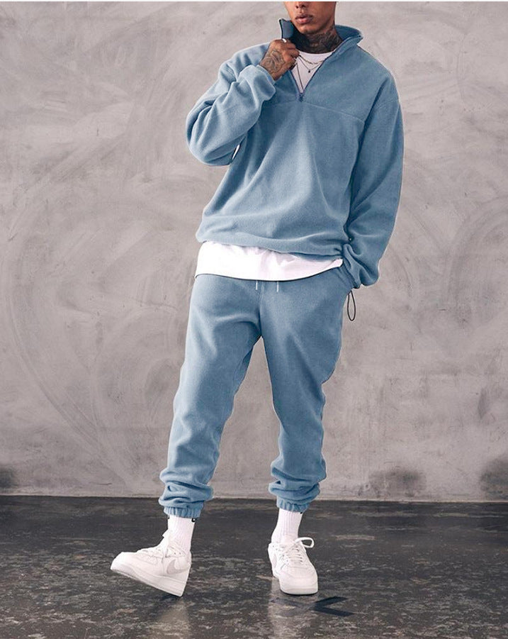 Casual Stand Collar Thickened Long-sleeved T-shirt