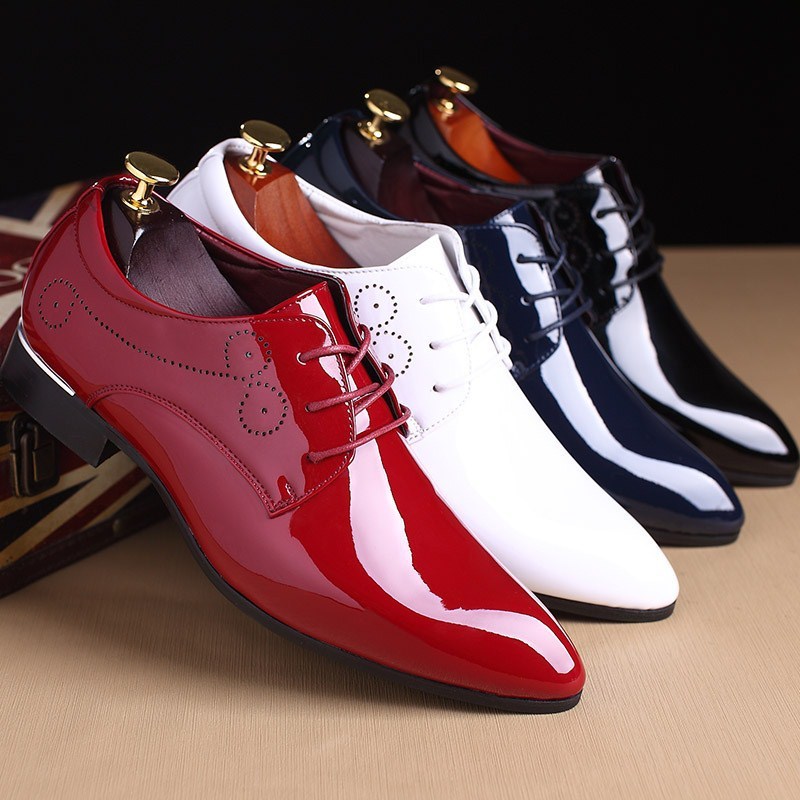 Men Leather Shoes Men Business Casual Dress Shoes Business