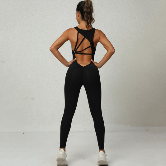 Yoga Jumpsuit V-shaped Back