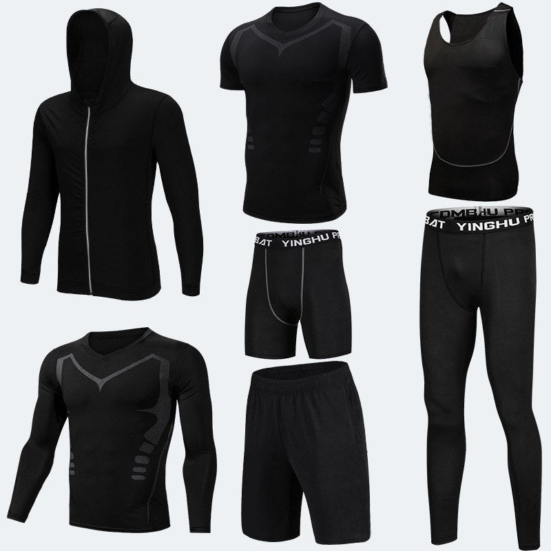 Running Workout Clothes Men 7pcs Compression