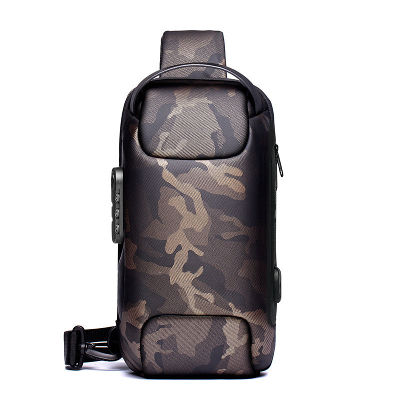 Waterproof USB Anti-theft Bag Men Oxford Crossbody Shoulder Bag