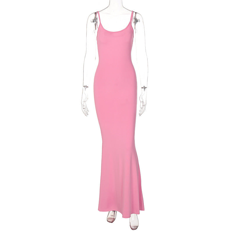 Spaghetti Strap Long Dress Women