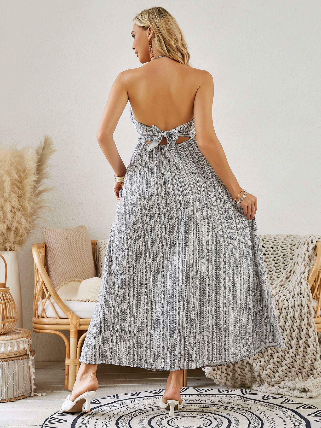 Bohemian Halter Maxi Dress