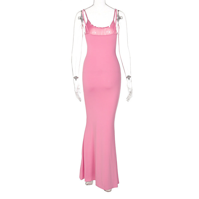 Spaghetti Strap Long Dress Women