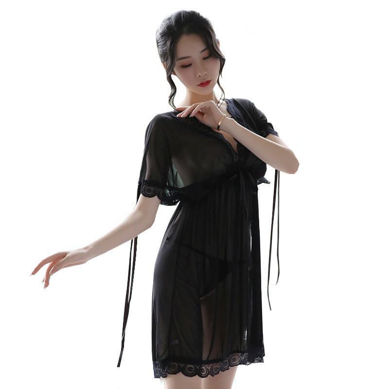 Nuisette Sexy V-Neck Woman Backless Night Wear