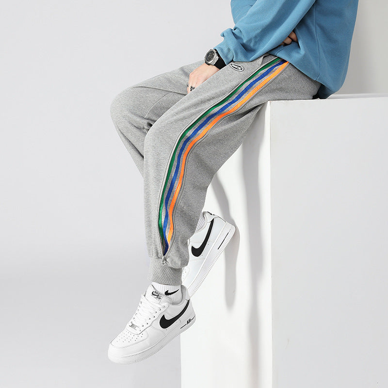 Contrast Color Loose Tappered Student Versatile