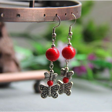 Retro Ethnic Handmade Tibetan Earrings
