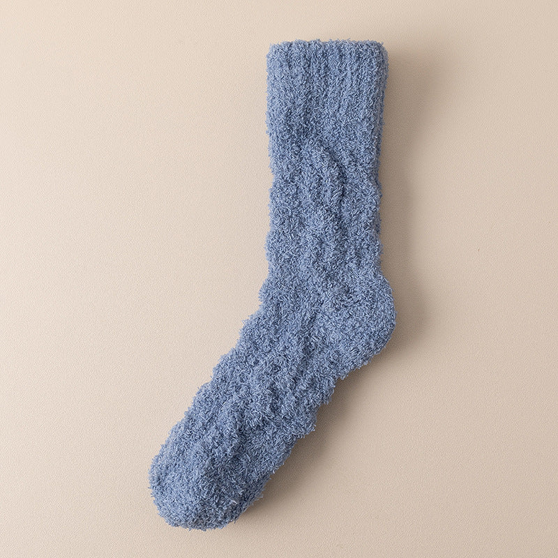 Warm Fuzzy Coral Fleece Socks