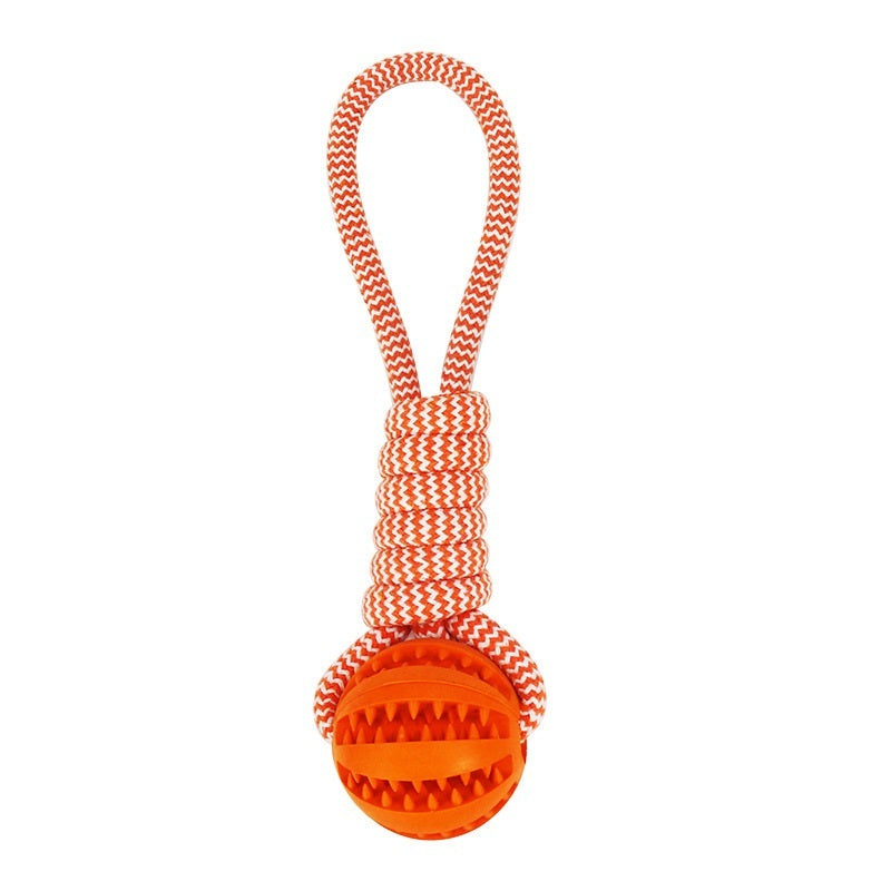 Dog Toys Treat Balls Interactive Hemp Rope Rubber Leaking Balls