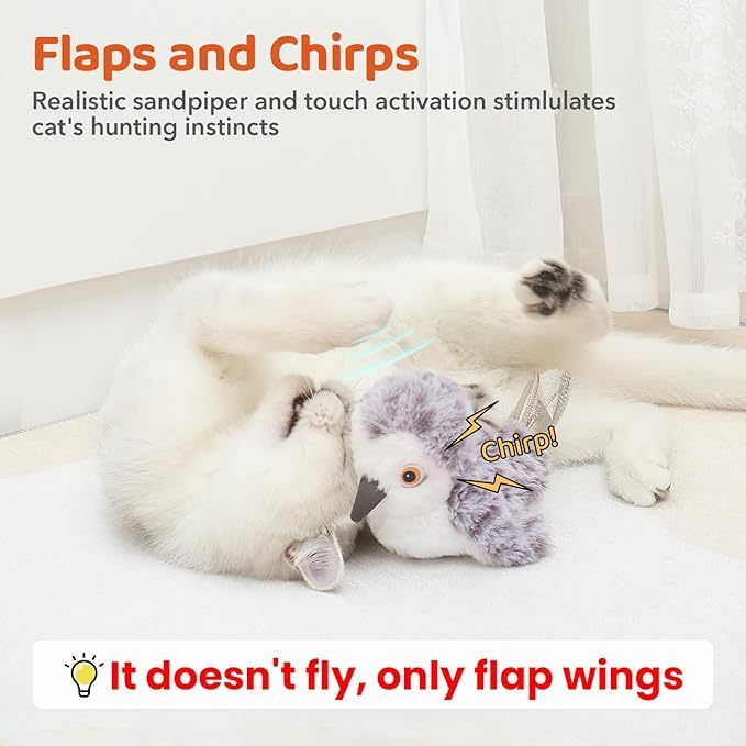 Cat Toys Flapping Bird No Flying