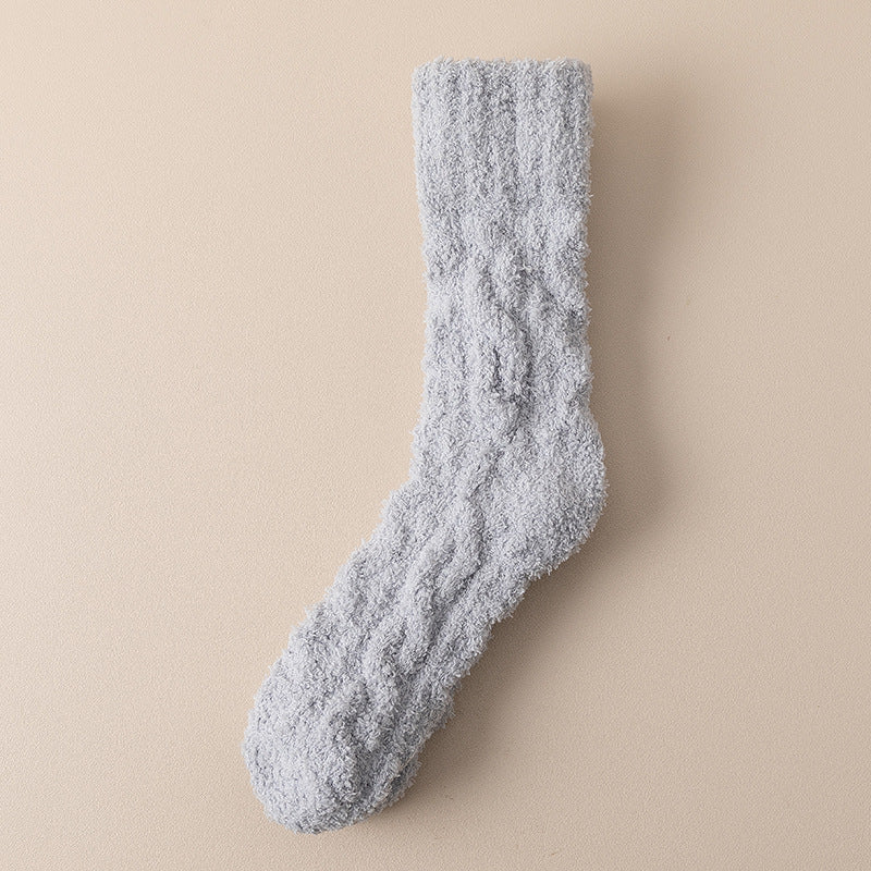 Warm Fuzzy Coral Fleece Socks