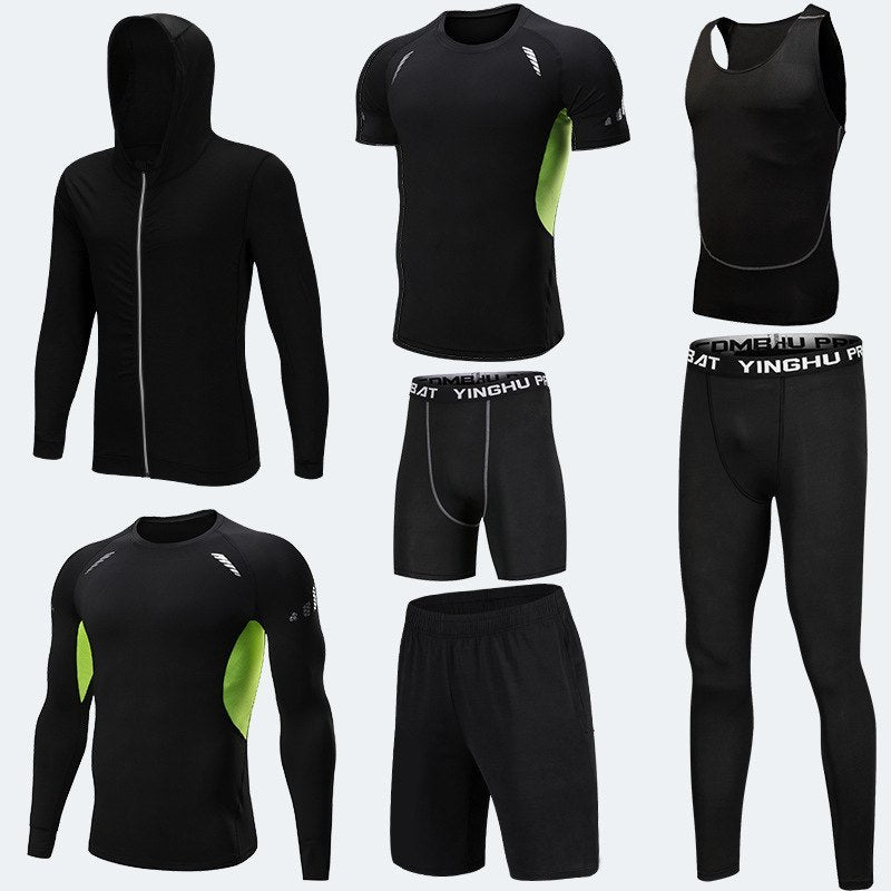 Running Workout Clothes Men 7pcs Compression