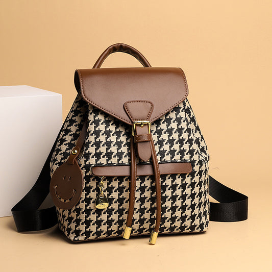 Houndstooth Backpack Women