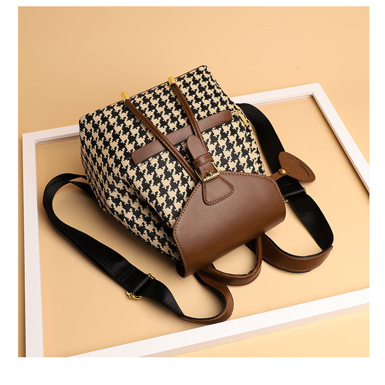 Houndstooth Backpack Women