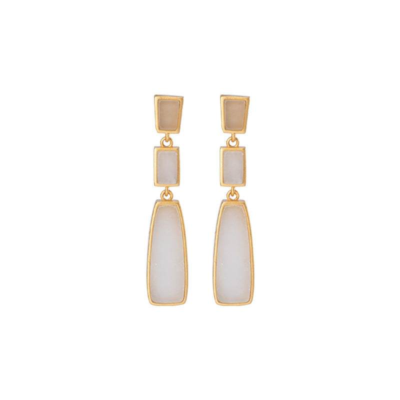 Vintage Green Fashion Geometry Earrings