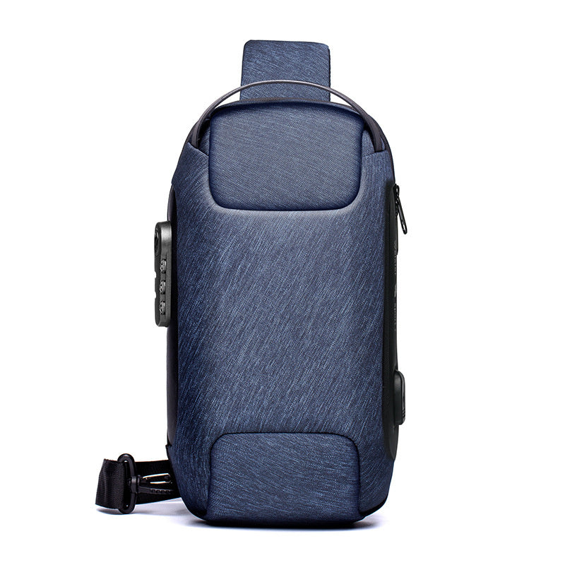 Waterproof USB Anti-theft Bag Men Oxford Crossbody Shoulder Bag